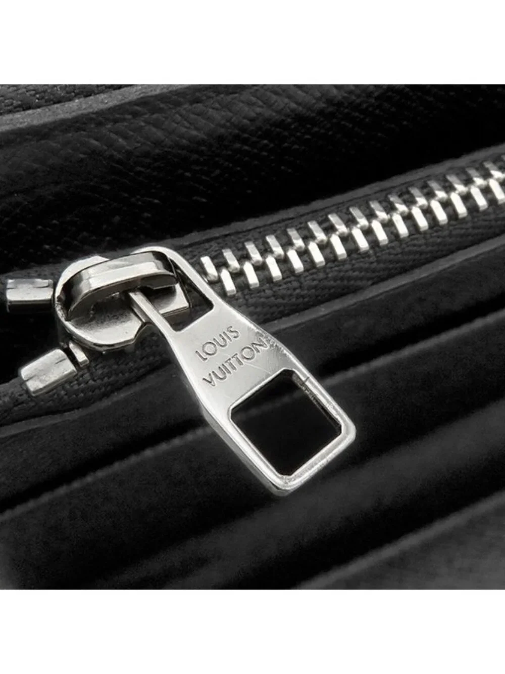 Louis Vuitton Wallet Zippy Vertical Damier Graphite Canvas Silver Zip Around
